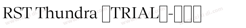 RST Thundra (TRIAL)字体转换